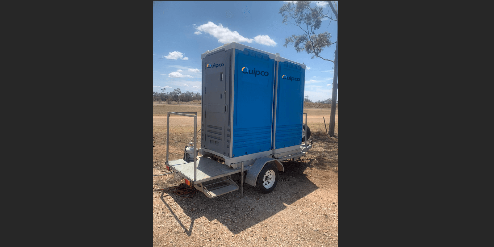 Trailer with portable toilets